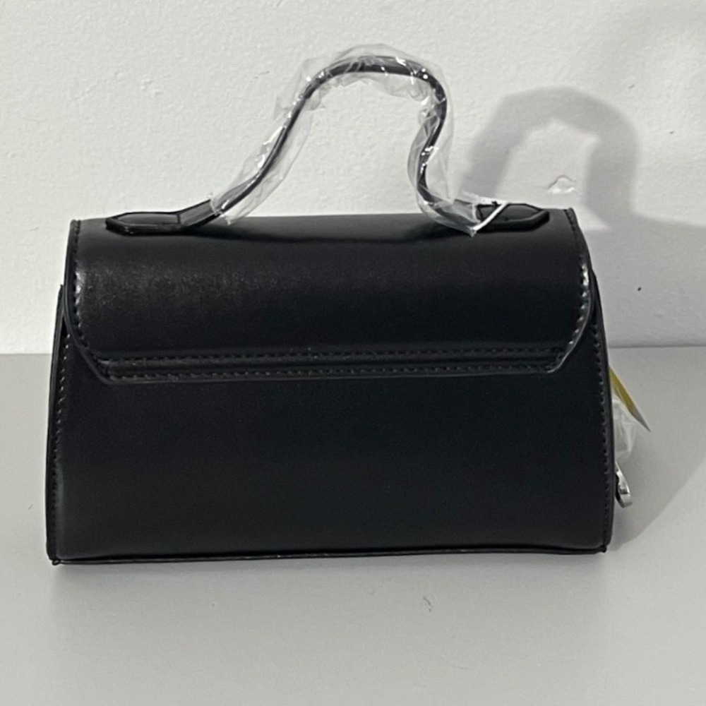 CXL Christian Lacroix Crossbody Bag Women's Small Black Laine Matte Patent - Picture 5 of 6